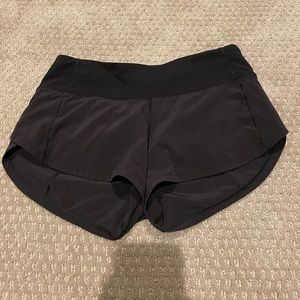 Lululemon Black Speed Up Shorts